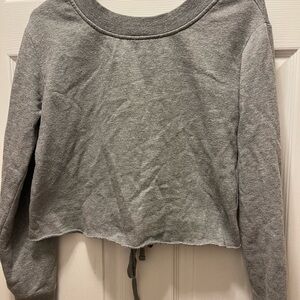 Garage Heather Gray Cropped Sweatshirt